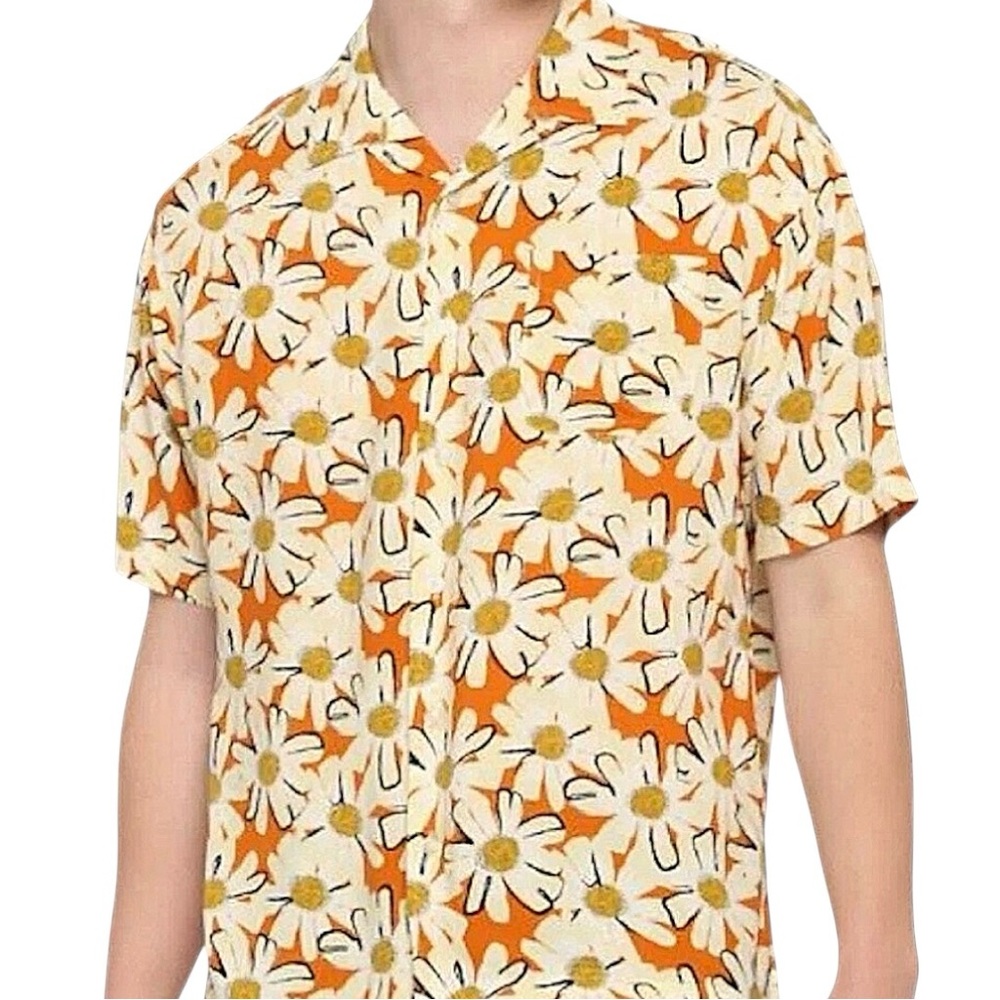 Men's Nwt Medium Floral Button Down Shirt